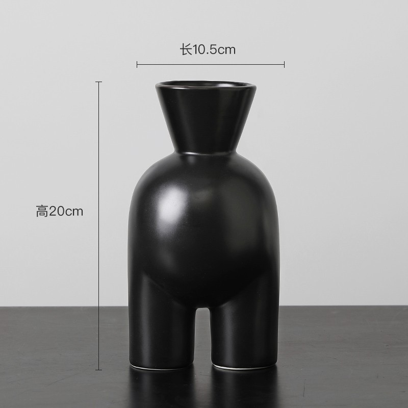 Abstract Art Imitation Human Body Ceramic Small Vase Ornament 2 01