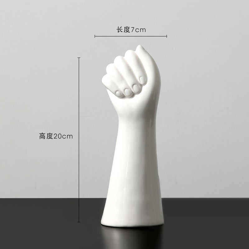Artistic hand-shaped ceramic vase ornaments home decoration 7