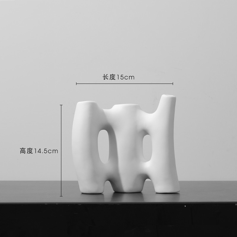 Creative simple abstract ceramic vase ornaments 3 01