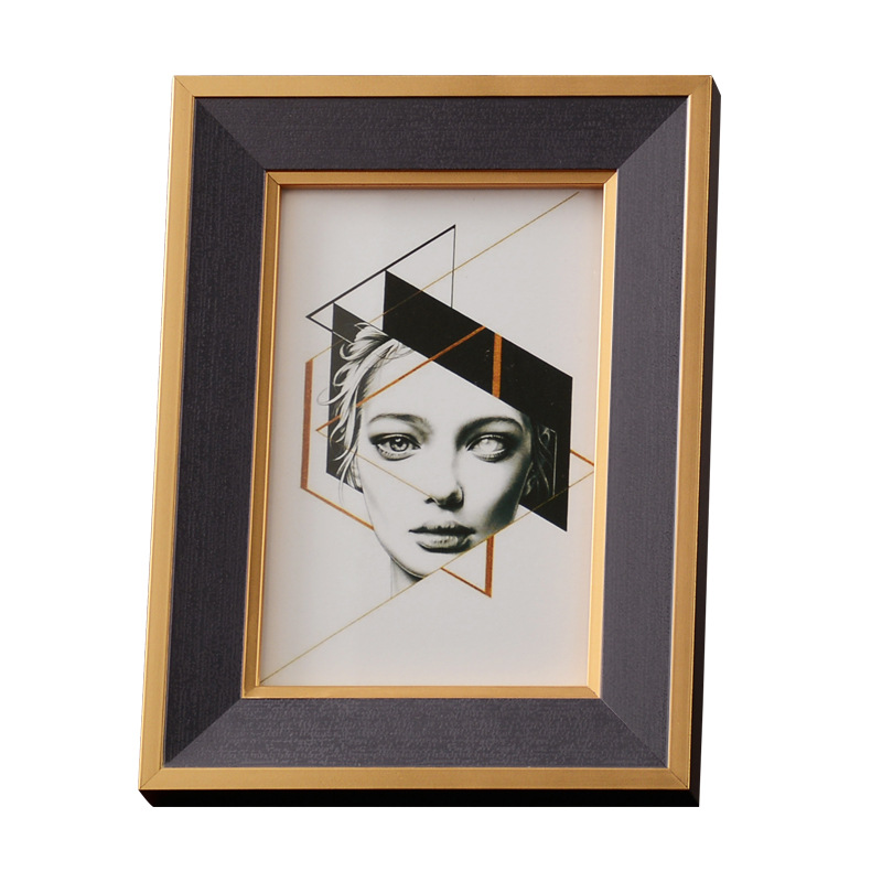 Art solid wood photo frame stand picture frame ornaments 55 01