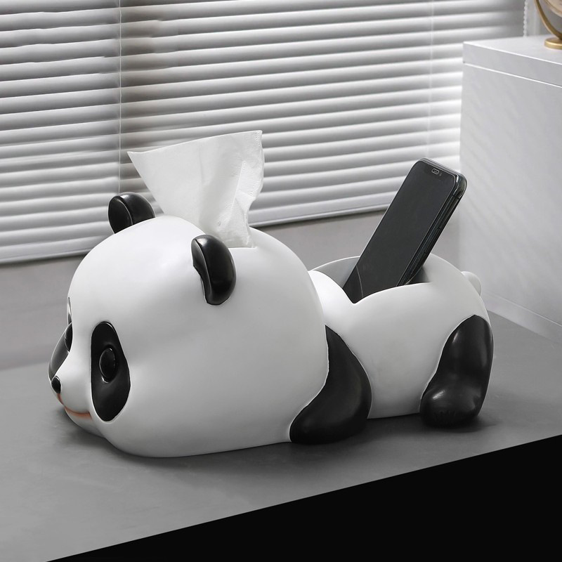 Creative panda tissue box ornament key storage 37