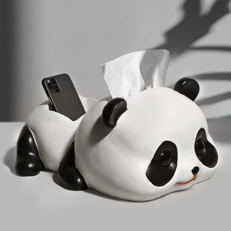 Creative panda tissue box ornament key storage 37