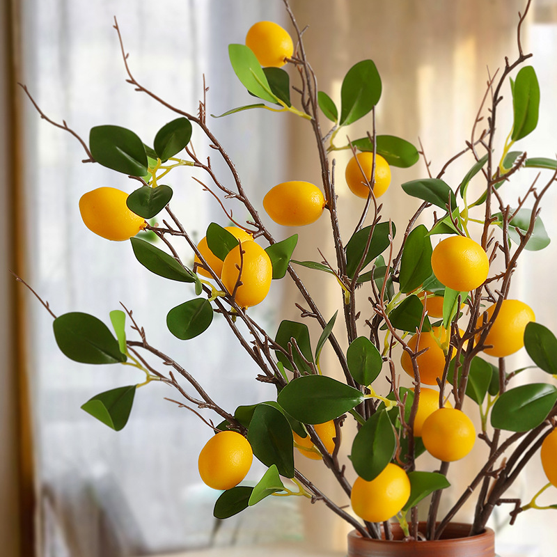 Simulation lemon fruit branch bionic dried flowers and fruits 26
