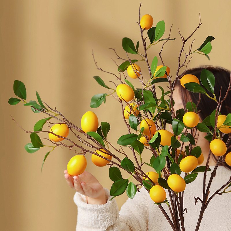 Simulation lemon fruit branch bionic dried flowers and fruits 26