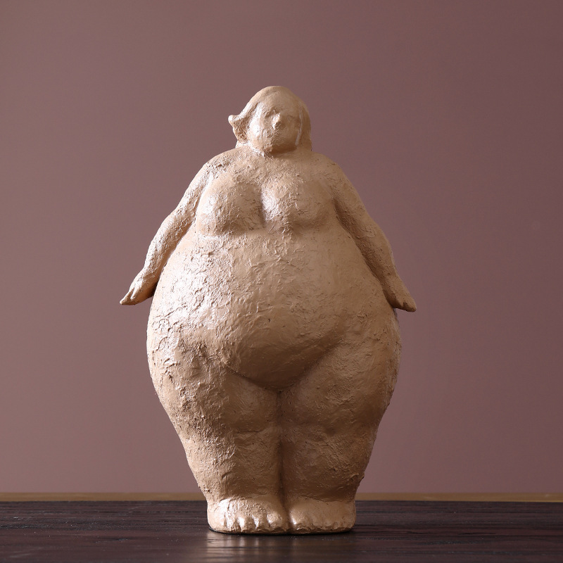 Fat woman figurine resin craft 44