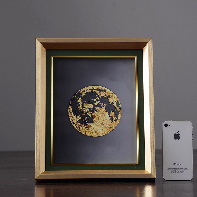 Light luxury brushed solid wood photo frame display stand 53 02