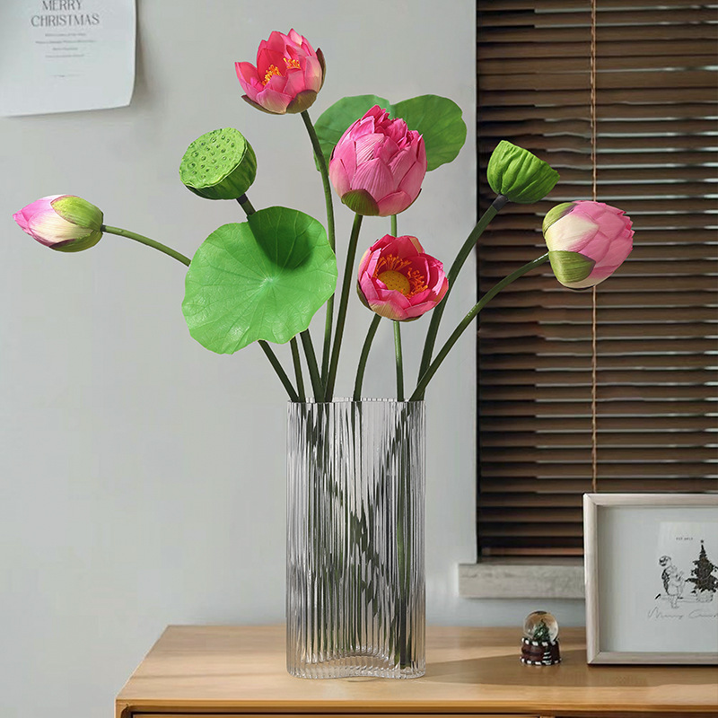 Lotus flower simulation lotus leaf pastoral style decoration 29