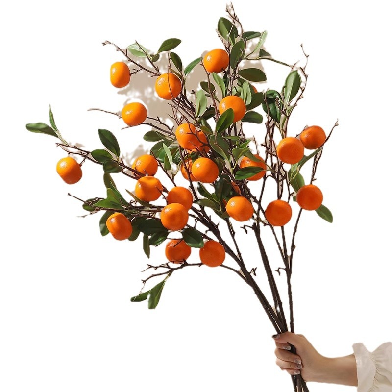 Simulation flower persimmon orange tangerine fruit ornaments 21